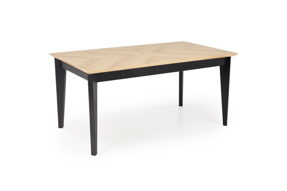Tavolo allungabile Edmondo in rovere naturale/nero - L160-240 cm - immagine 12