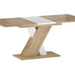 Tavolo allungabile Exel in rovere wotan/bianco opaco - L140-180 cm