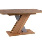 Tavolo allungabile Exel in rovere wotan/argento - L140-180 cm