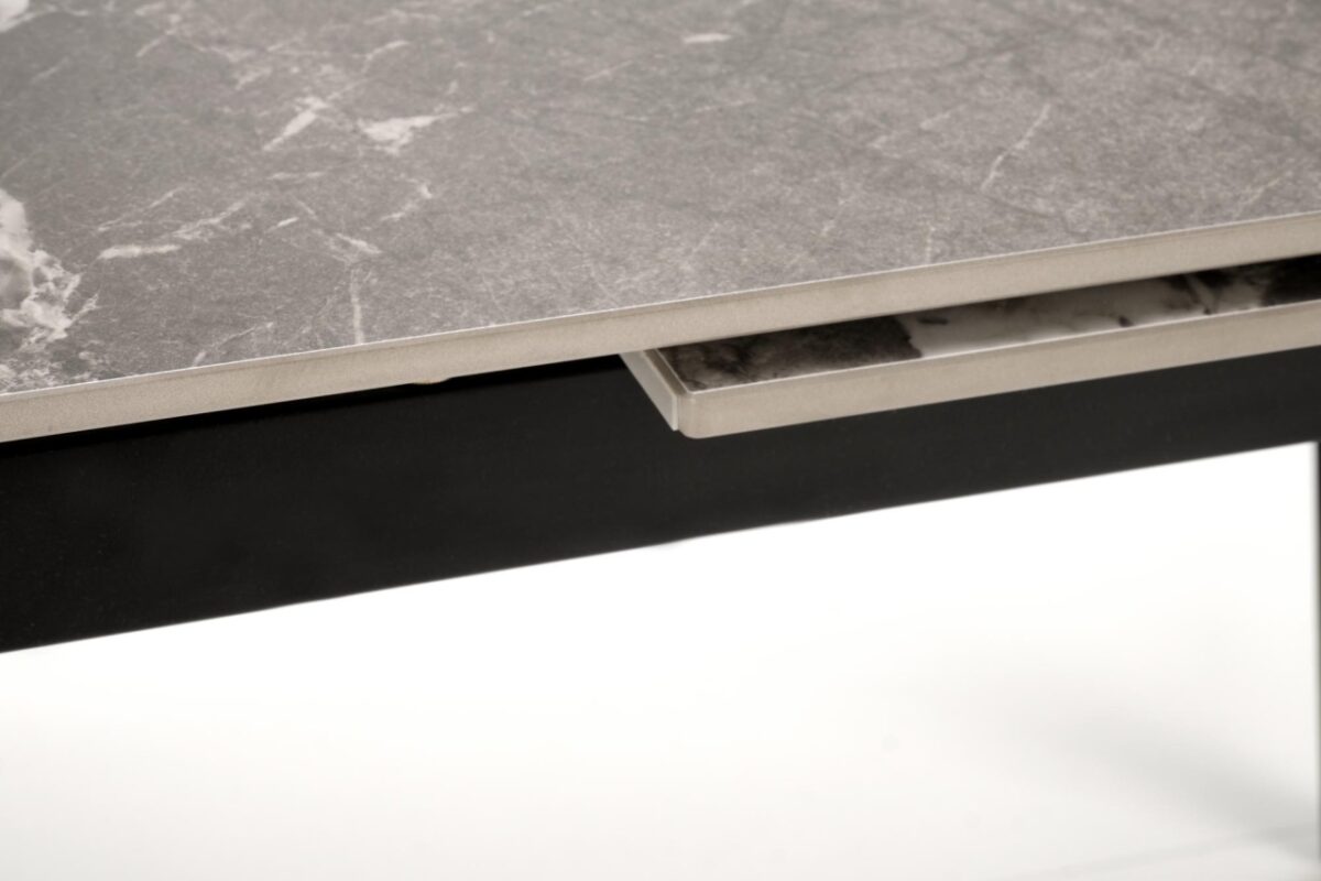 Tavolo Felix allungabile effetto marmo grigio/nero L141-201 cm - immagine 6