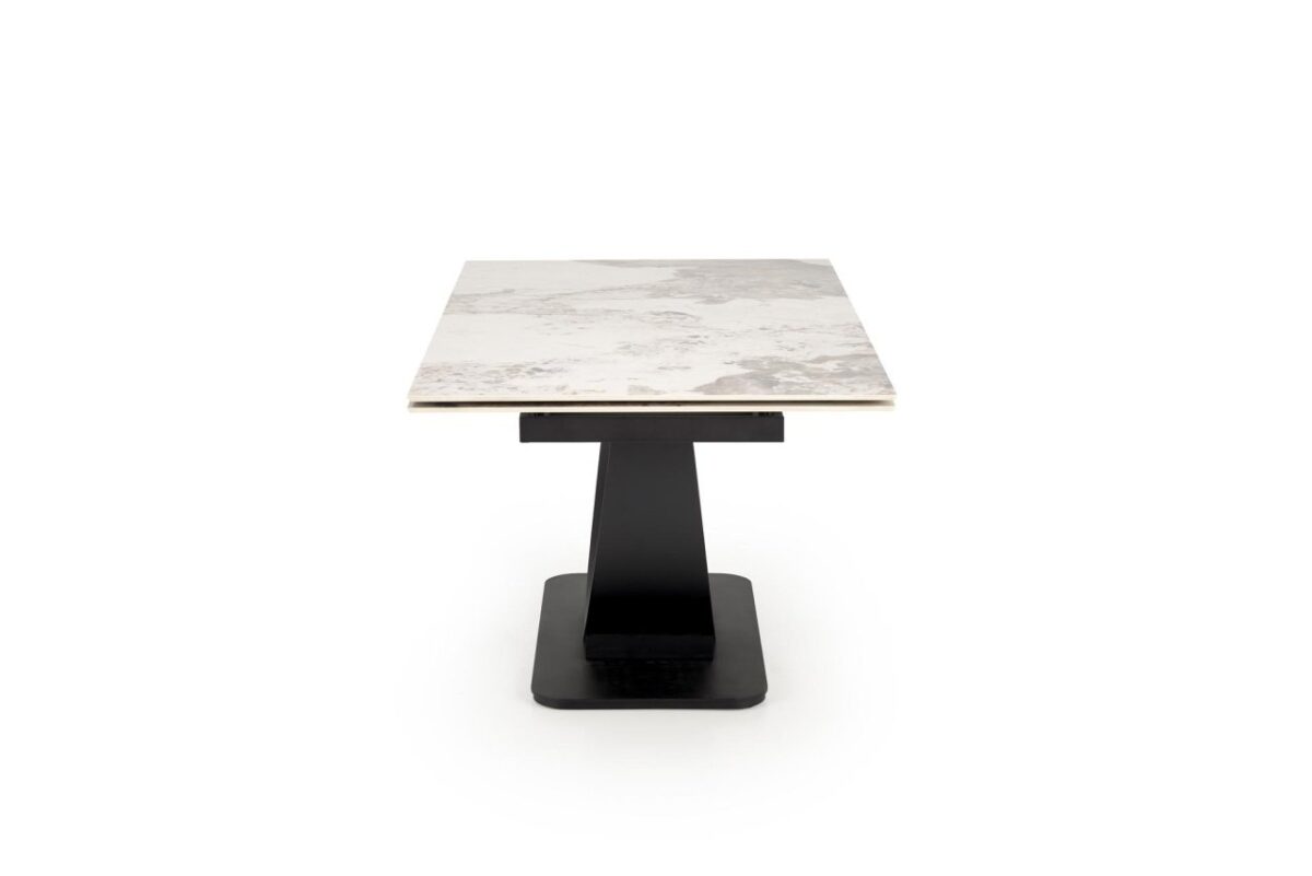 Tavolo allungabile Fernando effetto marmo bianco/nero L160-240 cm - immagine 10