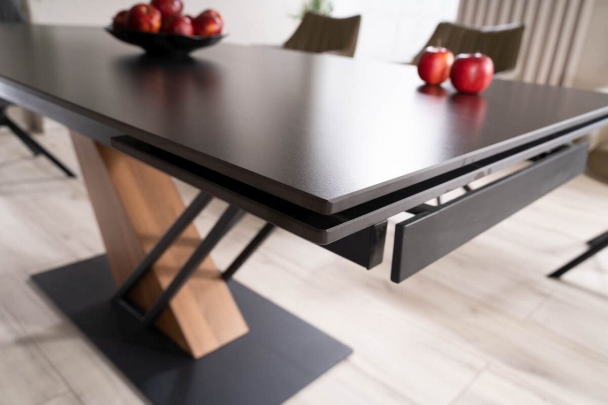 Tavolo allungabile Genesis in nero/cenere - L180-240 cm - immagine 6