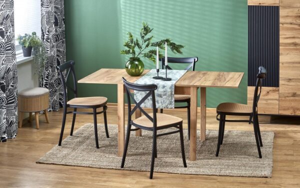 Tavolo Gracjan allungabile in rovere artigianale - L80-160 cm