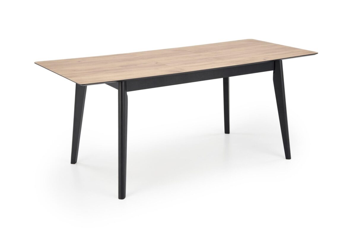 Tavolo Gulian allungabile in rovere/nero - L140-180 x L80 x H76 - immagine 6