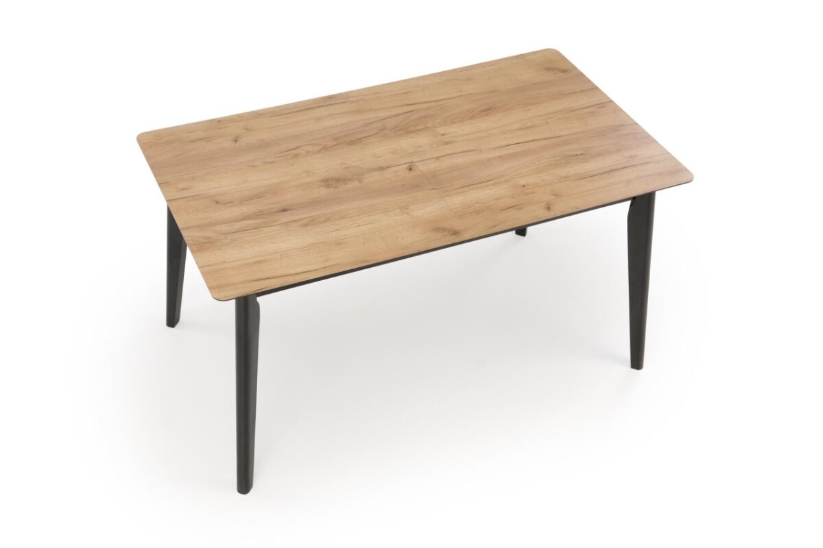 Tavolo Gulian allungabile in rovere/nero - L140-180 x L80 x H76 - immagine 7