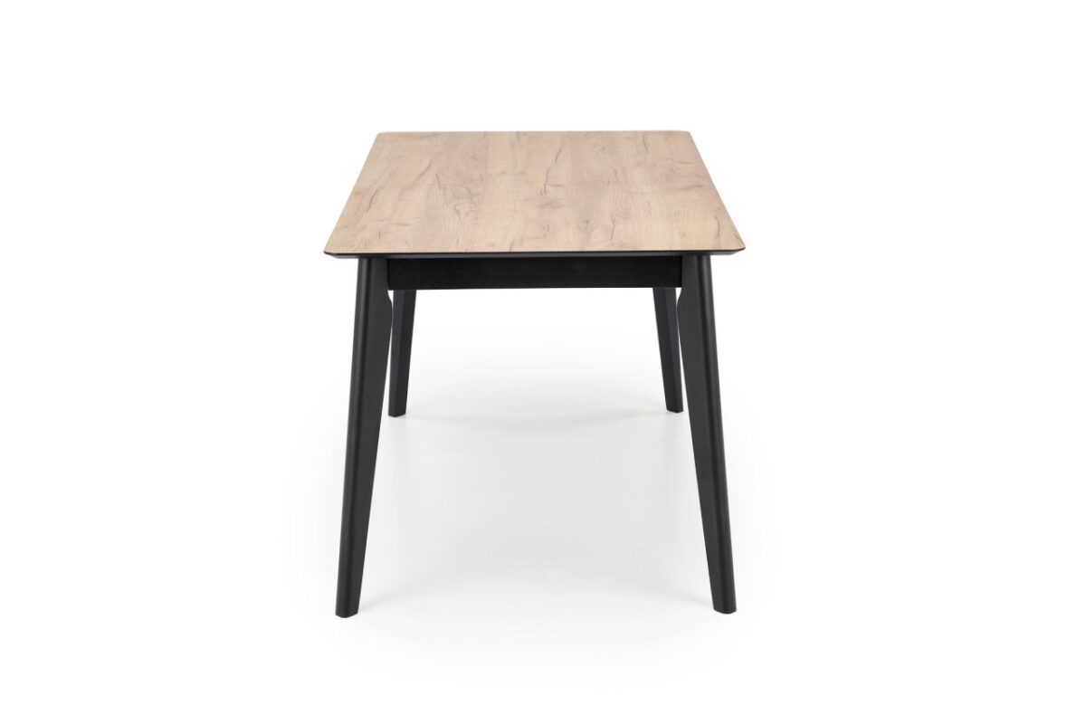 Tavolo Gulian allungabile in rovere/nero - L140-180 x L80 x H76 - immagine 8