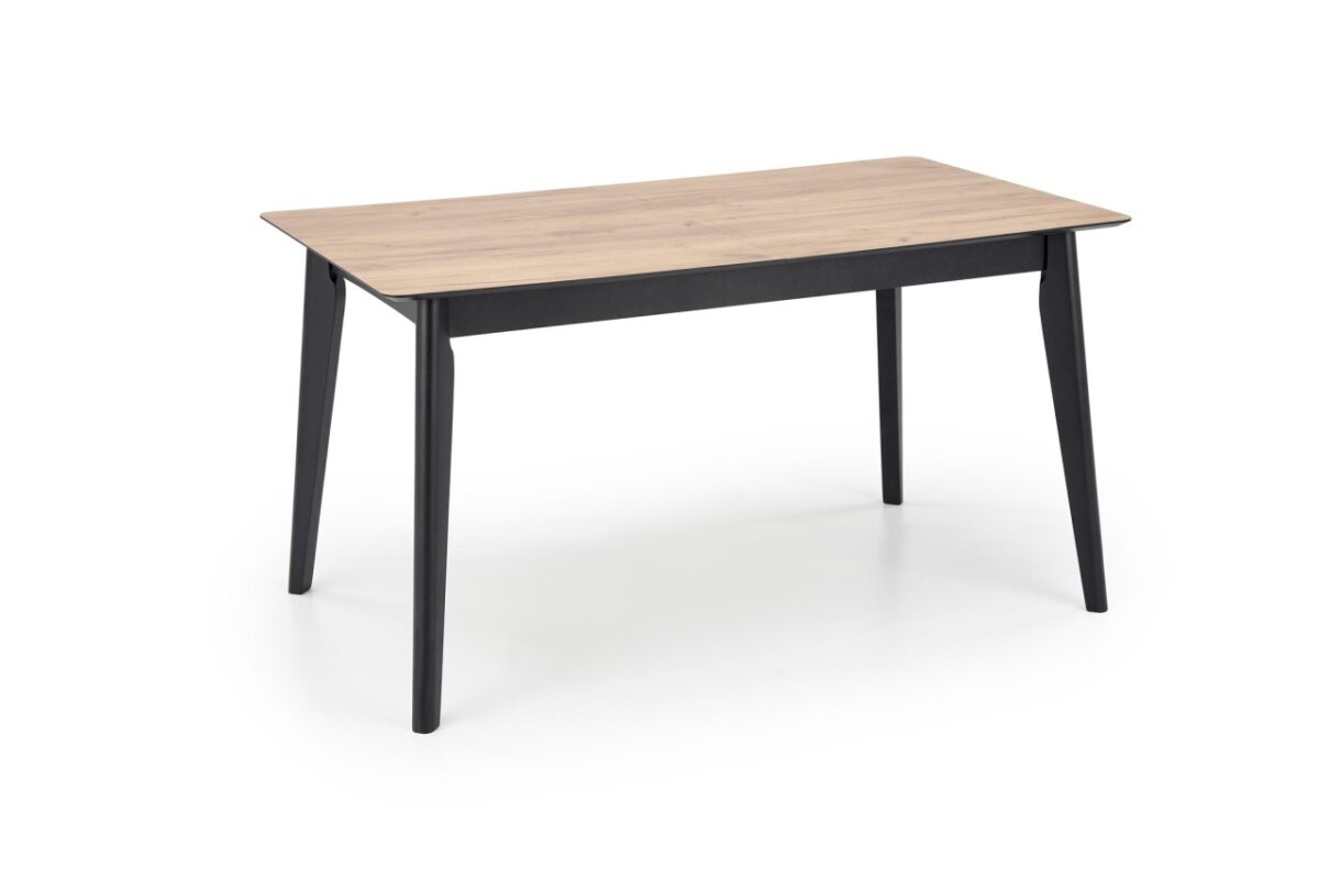 Tavolo Gulian allungabile in rovere/nero - L140-180 x L80 x H76 - immagine 11