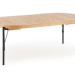 Tavolo Inferno allungabile in rovere/nero - L100-300 x L100 x H76