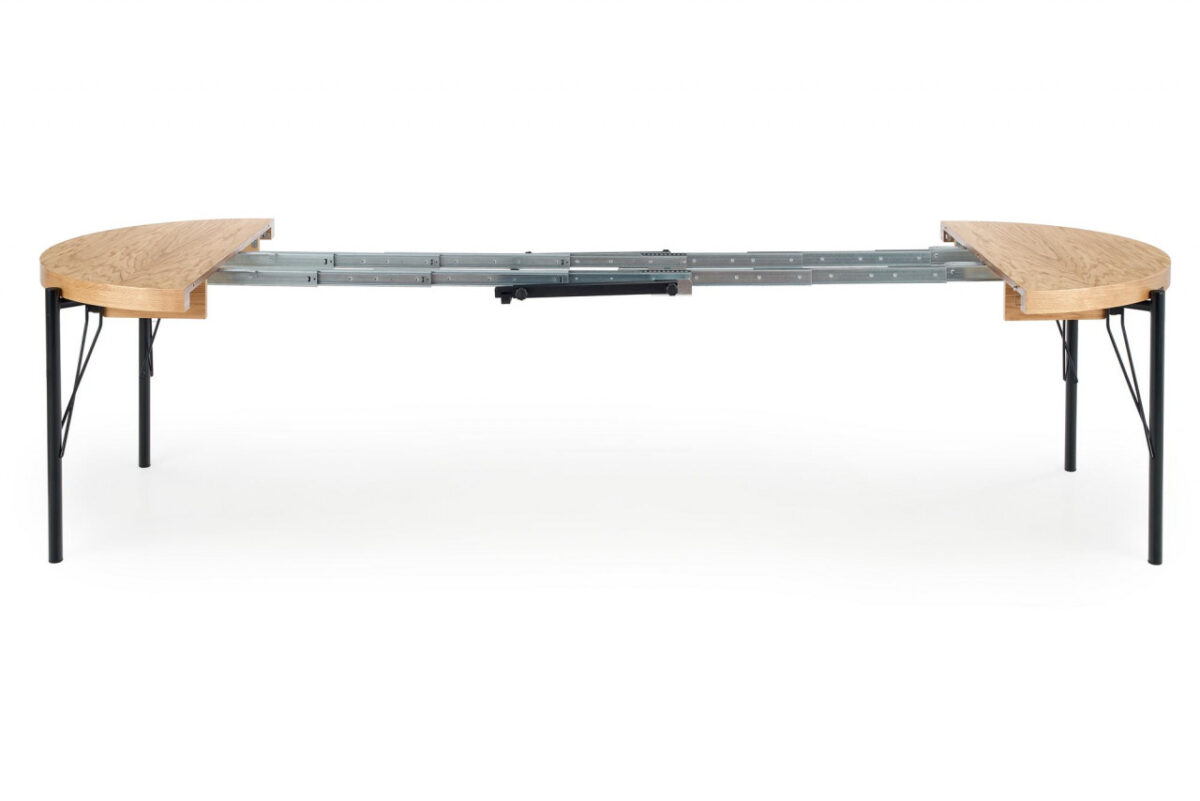 Tavolo Inferno allungabile in rovere/nero - L100-300 x L100 x H76 - immagine 13