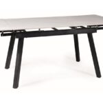 Tavolo allungabile John Ceramica effetto marmo bianco/nero opaco - L120-180 cm
