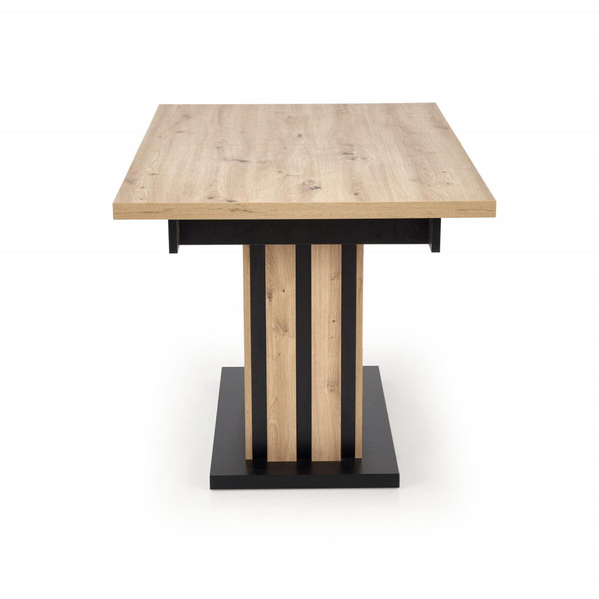 Tavolo Lamello allungabile in rovere castagno/nero - L130-180-180xl80xh76 cm - immagine 7