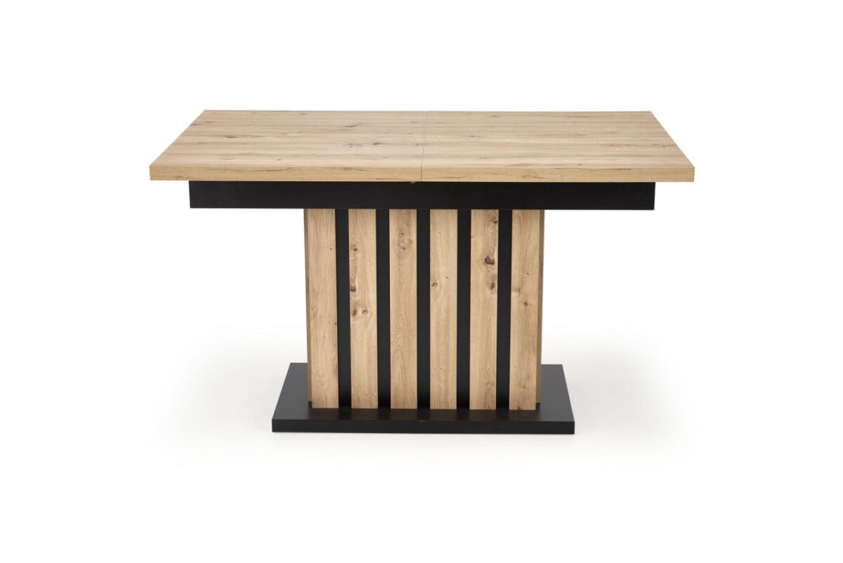 Tavolo Lamello allungabile in rovere castagno/nero - L130-180-180xl80xh76 cm - immagine 8