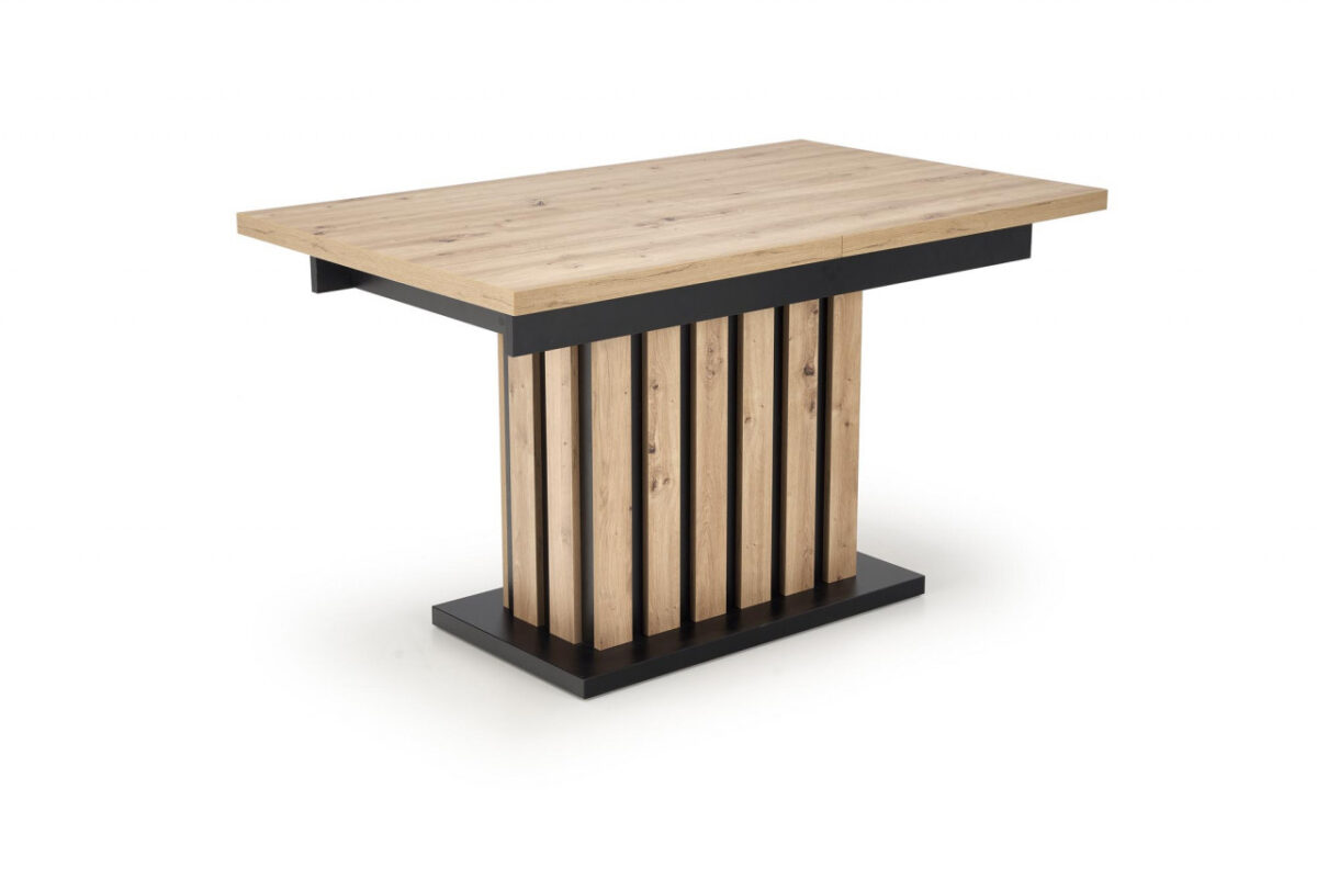 Tavolo Lamello allungabile in rovere castagno/nero - L130-180-180xl80xh76 cm - immagine 9