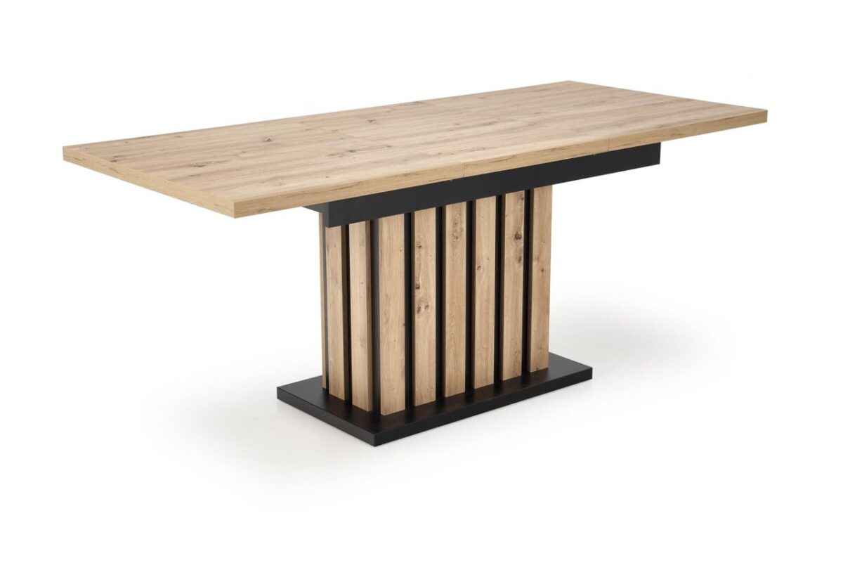 Tavolo Lamello allungabile in rovere castagno/nero - L160-210xl90xh76 cm - immagine 2