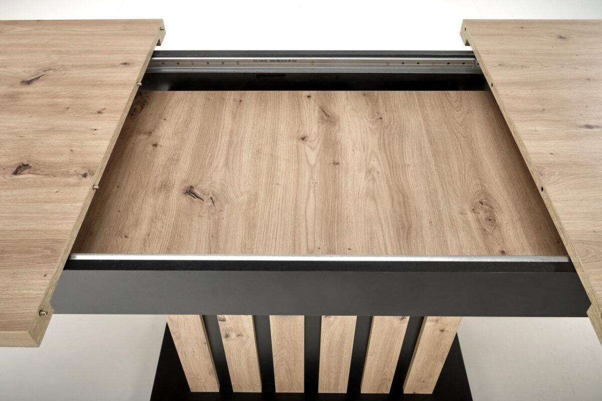 Tavolo Lamello allungabile in rovere castagno/nero - L160-210xl90xh76 cm - immagine 12
