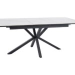 Tavolo allungabile Logan bianco/nero opaco - L160-200 cm