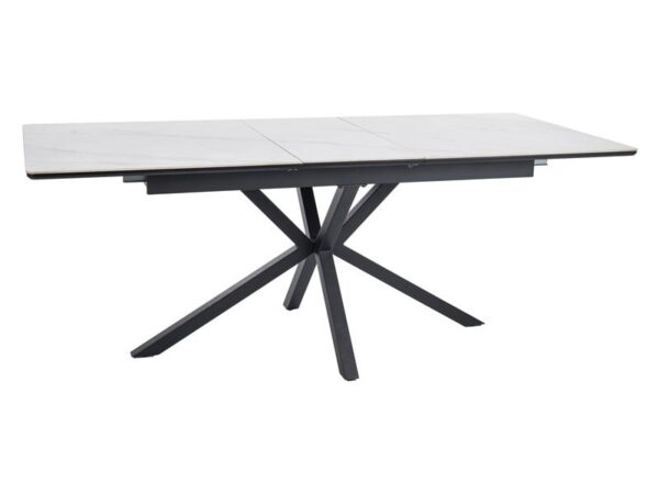 Tavolo allungabile Logan bianco/nero opaco - L160-200 cm