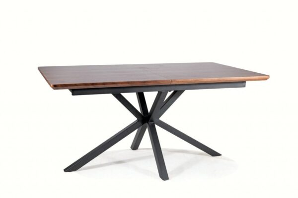 Tavolo allungabile Logan noce/nero - L160-200 x l90 x h75 cm