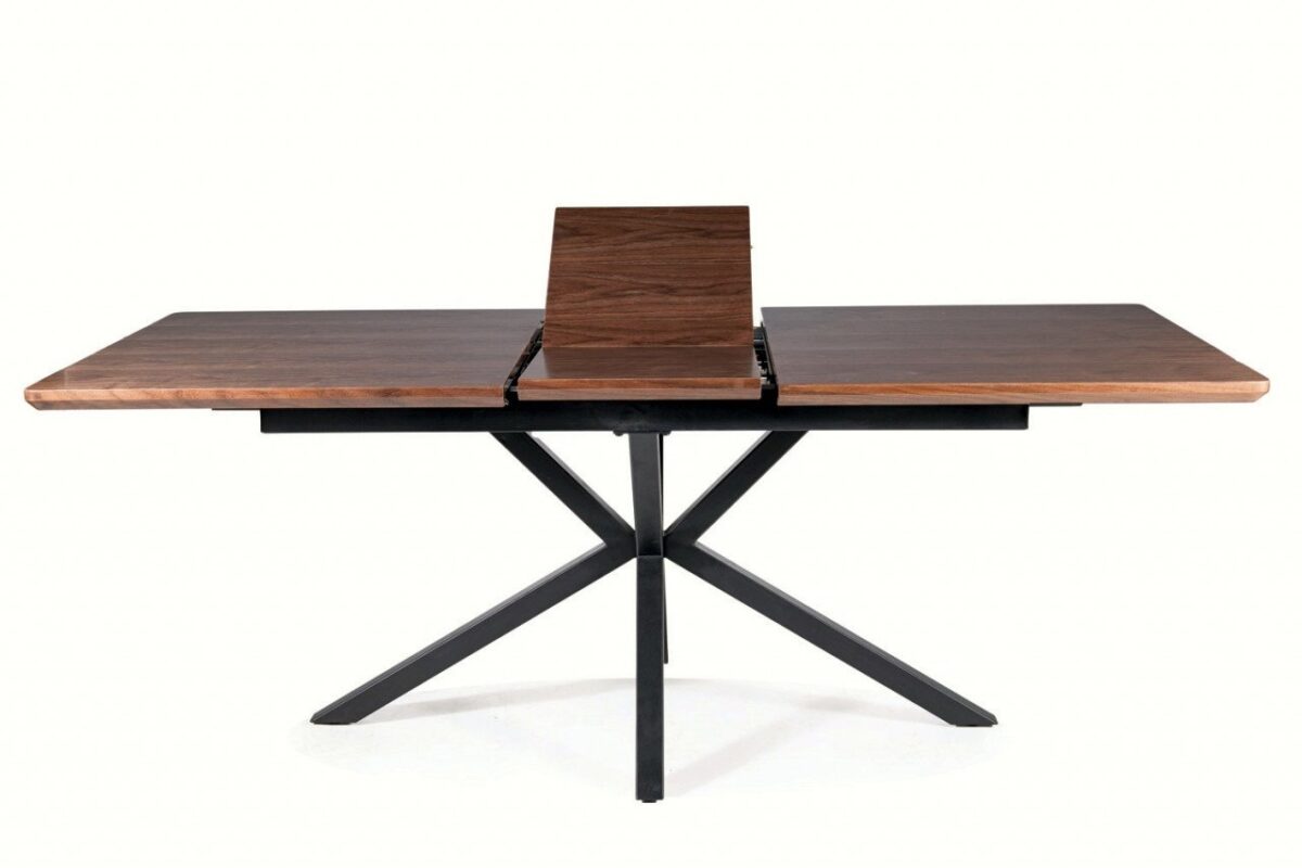 Tavolo allungabile Logan noce/nero - L160-200 x l90 x h75 cm - immagine 2