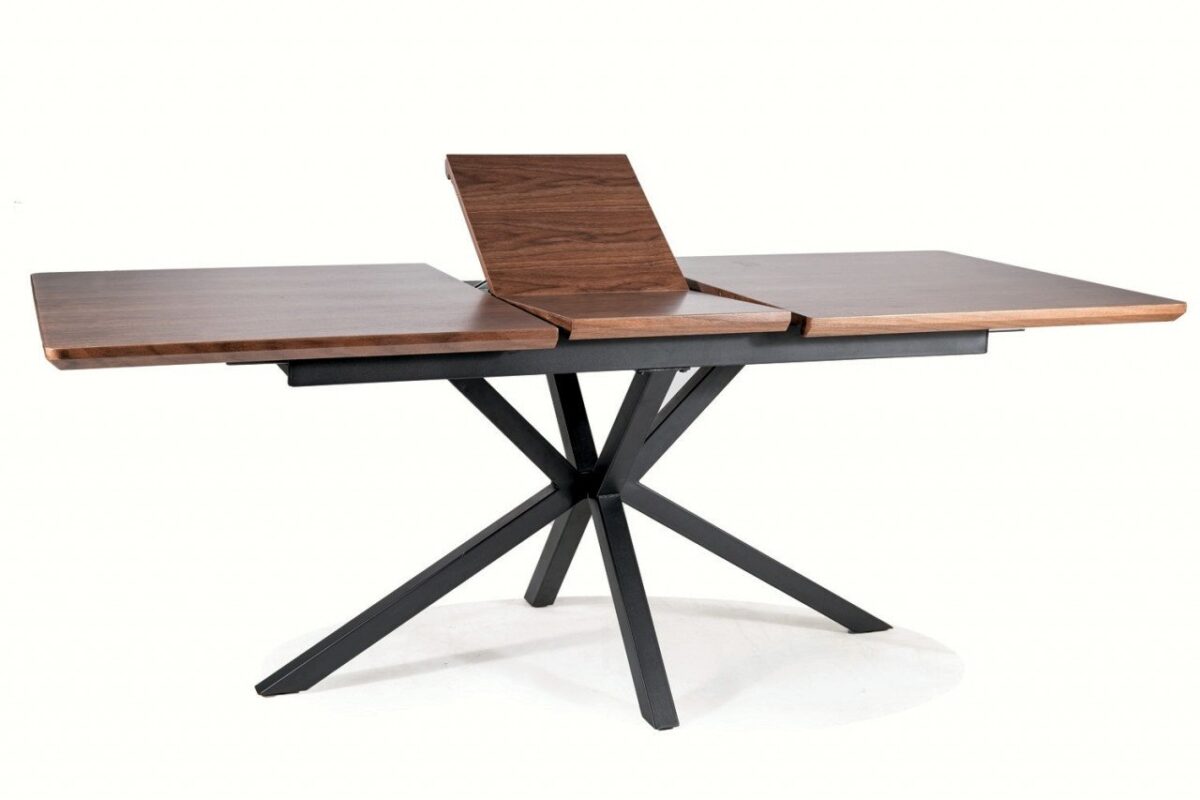 Tavolo allungabile Logan noce/nero - L160-200 x l90 x h75 cm - immagine 3