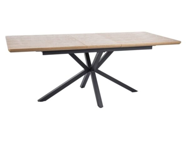 Tavolo allungabile Logan rovere/nero opaco - L160-200 cm
