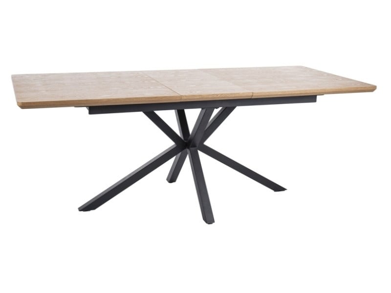 masa-extensibila-logan-stejar-negru-mat-l160-200-cm94849 Tavolo allungabile Logan rovere/nero opaco - L160-200 cm - immagine 1