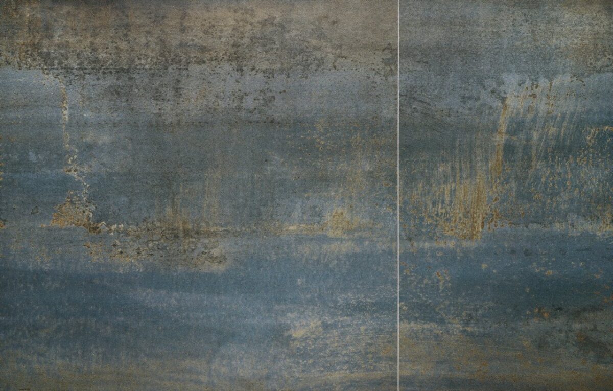 Tavolo allungabile Luciano effetto marmo blu/nero L180-230 cm - immagine 4