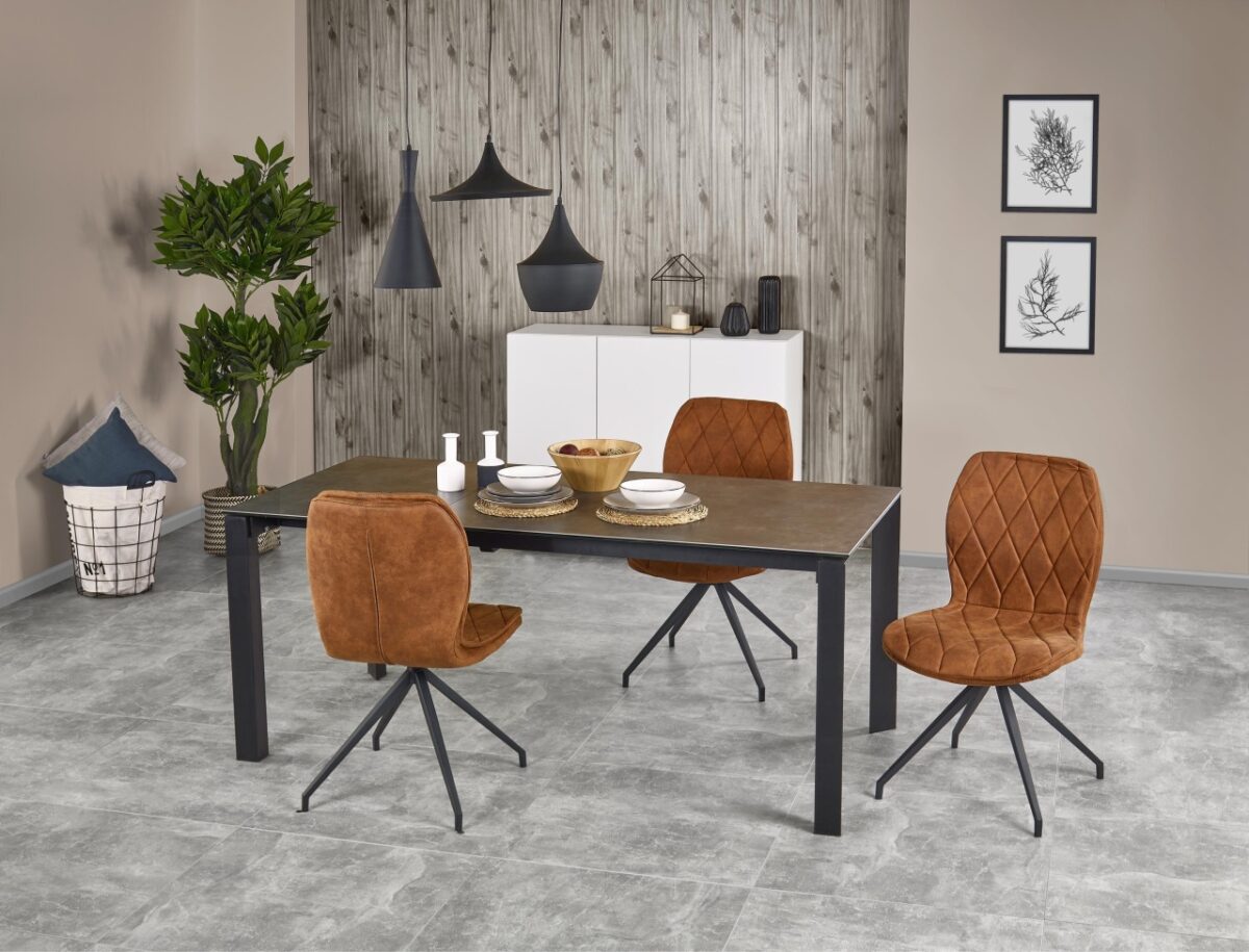 Tavolo allungabile Horizon in metallo + ceramica - L 120-180 x l 85 x h 76 cm - immagine 7