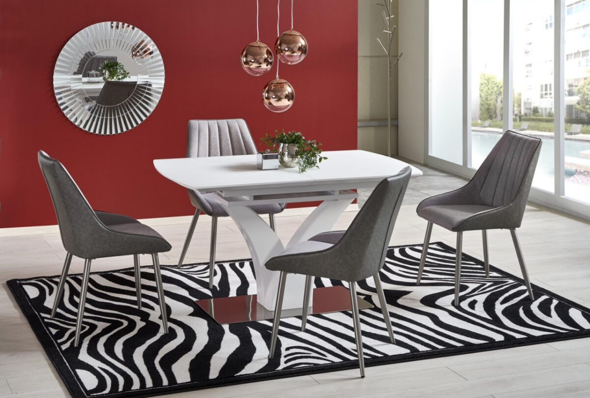 Tavolo allungabile Palermo in bianco - L 140-180 x l 80 x h 75 cm - immagine 9