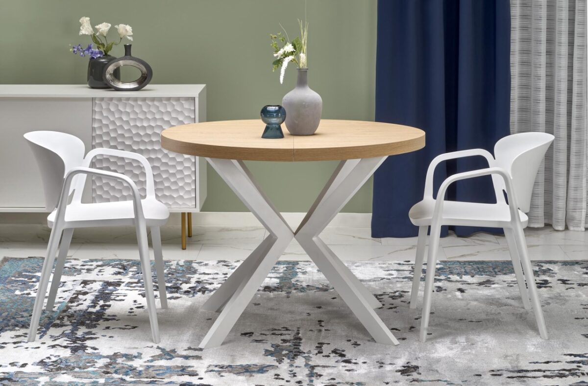 Tavolo Peroni allungabile in rovere dorato/bianco - L100-250 cm - immagine 19