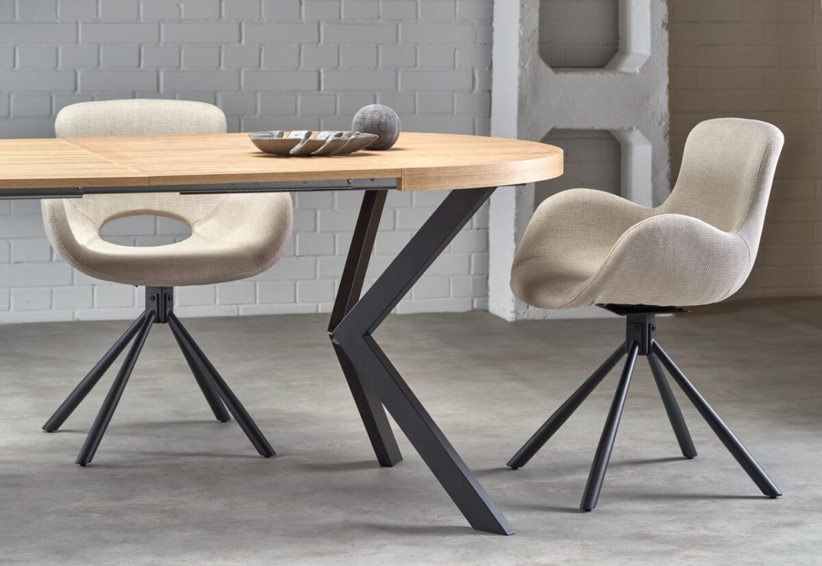 Tavolo allungabile Peroni in rovere oro/nero - L100-250 cm - immagine 16