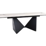 Tavolo allungabile Peterson Ceramic Statuario Venato in bianco/nero opaco - L160-240 cm