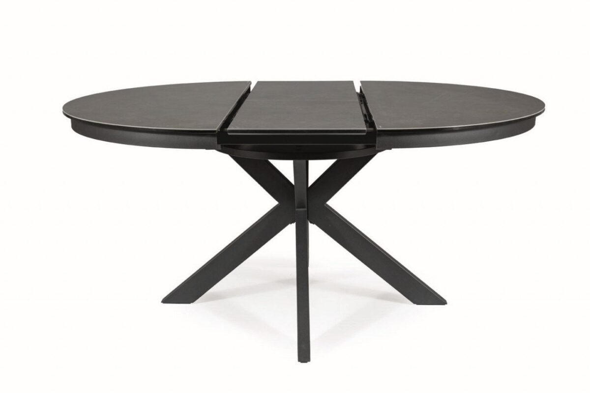 Tavolo allungabile Porto Ceramic in grigio scuro/nero opaco - L120-160 cm - immagine 8