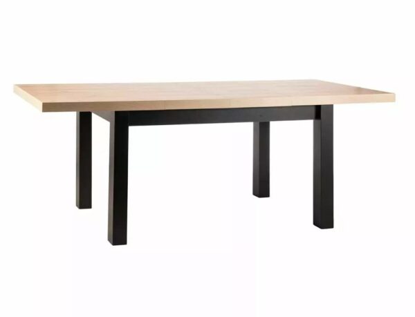 Tavolo allungabile Presto in rovere artigianale/nero - L140-218 cm