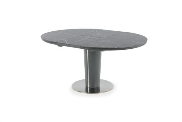 Tavolo allungabile Ricardo effetto marmo - Ø120/160x76h