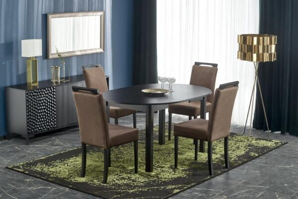 Tavolo allungabile Ringo in nero - L102-142xL102xH76 cm