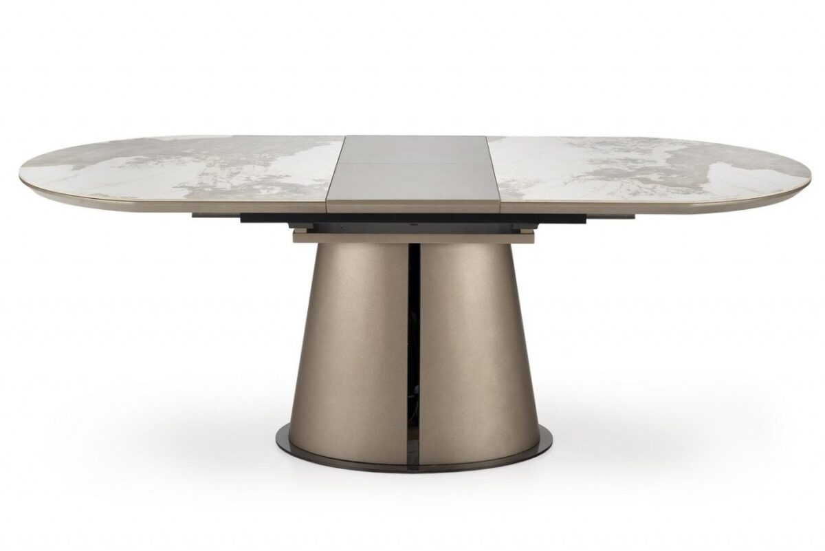 Robinson Marble Tavolo allungabile beige/cappuccino - L160-200 cm - immagine 12