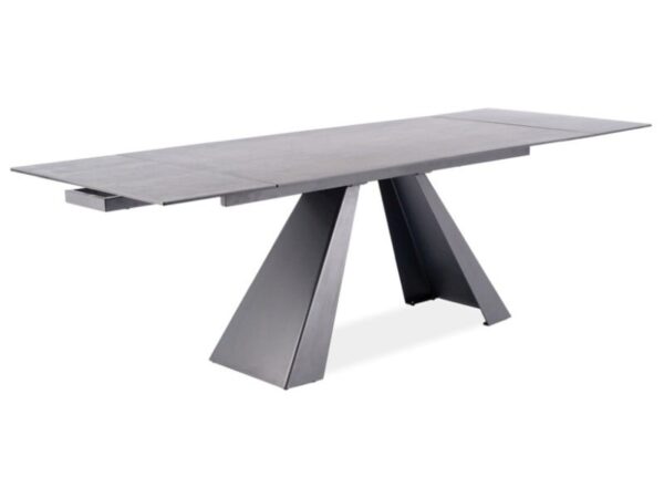 Tavolo allungabile Salvadore Ceramic grigio ANTHRACITE/nero opaco - L160-240 cm