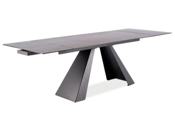 Tavolo allungabile Salvadore Ceramic grigio ANTRACITE/nero opaco - L180-260 cm
