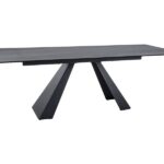 Tavolo allungabile Salvadore Ceramic grigio PIETRA DI SAVOIA/nero opaco - L160-240 cm
