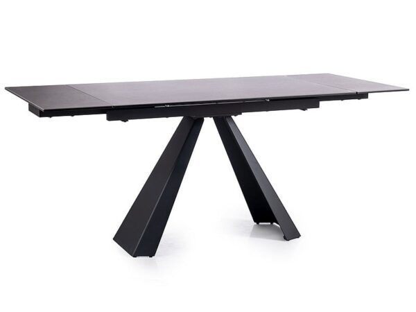 Tavolo allungabile Salvadore Ceramic II CORSO GREY/nero opaco - L120-180 cm