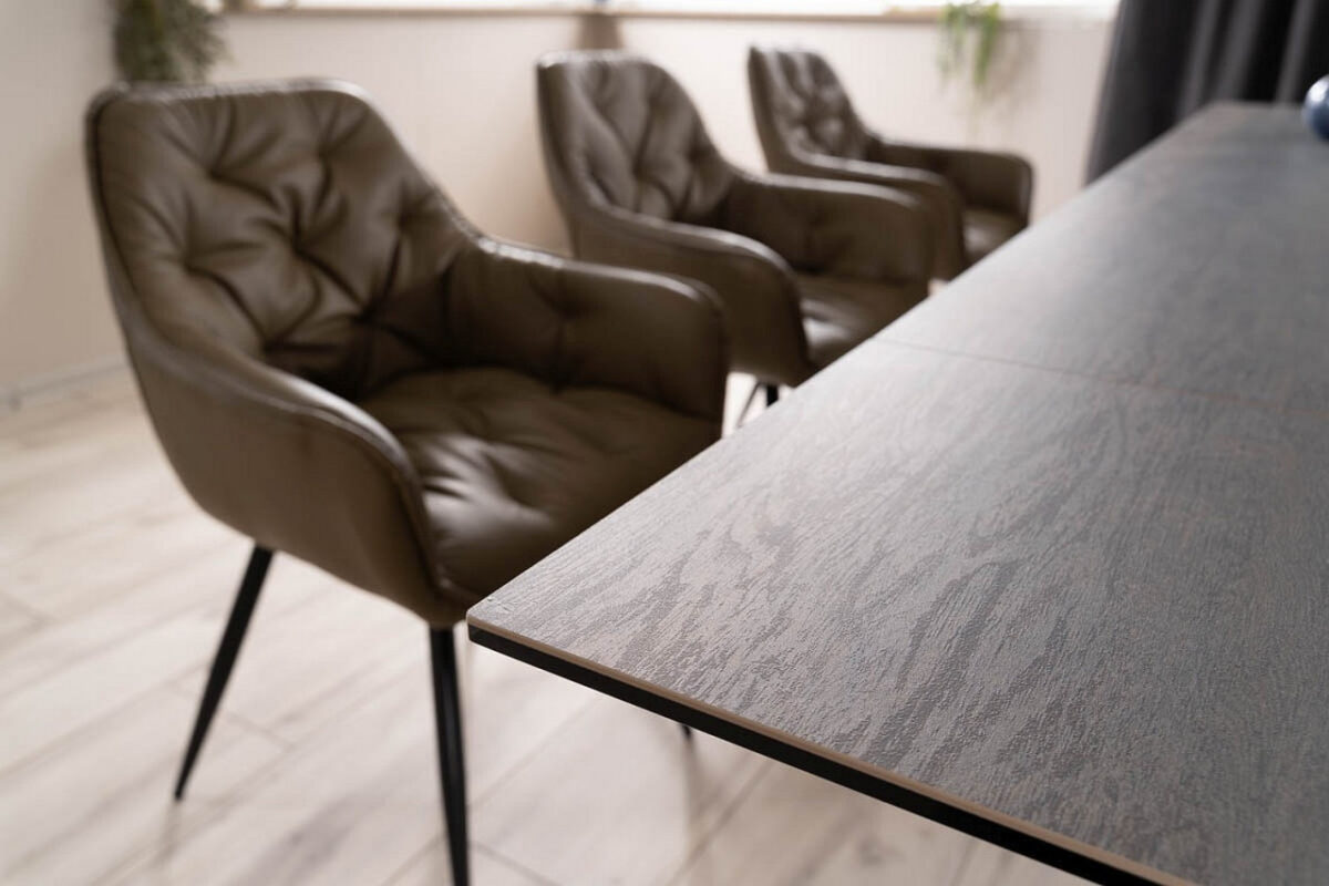 Tavolo allungabile Salvadore Ceramic marrone LEGNO/nero opaco - L180-260 cm - immagine 4