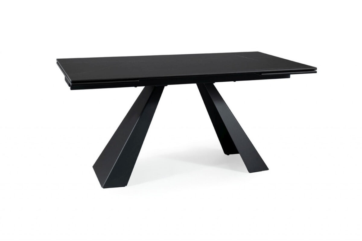 Tavolo allungabile Salvadore Ceramic SAHARA NOIR nero/nero opaco - L160-240 cm - immagine 2