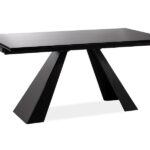 Tavolo allungabile Salvadore nero opaco - L120-180 x l80 cm