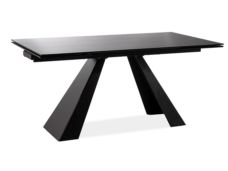 masa-extensibila-salvadore-negru-mat-l120-180xl80-cm78794 Tavolo allungabile Salvadore nero opaco - L120-180 x l80 cm - immagine 1
