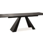 Tavolo Salvadore allungabile nero opaco L160-240xl90 cm