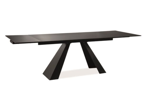 Tavolo Salvadore allungabile nero opaco L160-240xl90 cm