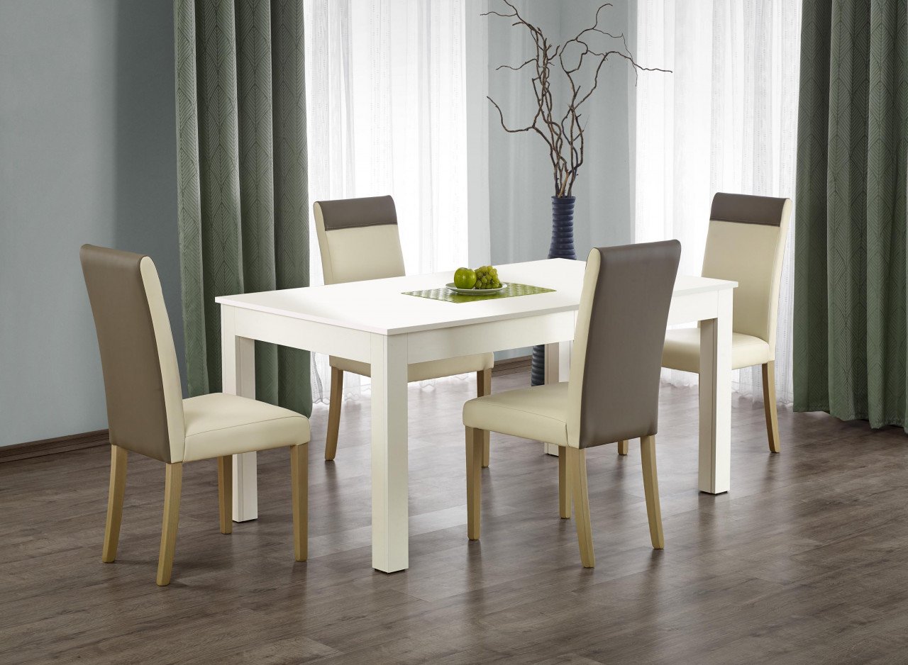 masa-extensibila-seweryn-alb-alb-l160-300-cm102753 Tavolo allungabile Seweryn in bianco - L160-300 cm - immagine 1