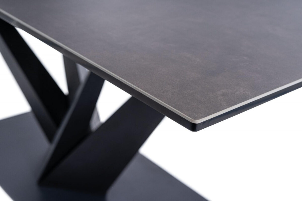 Tavolo allungabile Sorento Ceramic CORSO GREY/nero opaco - L160-220 cm - immagine 6