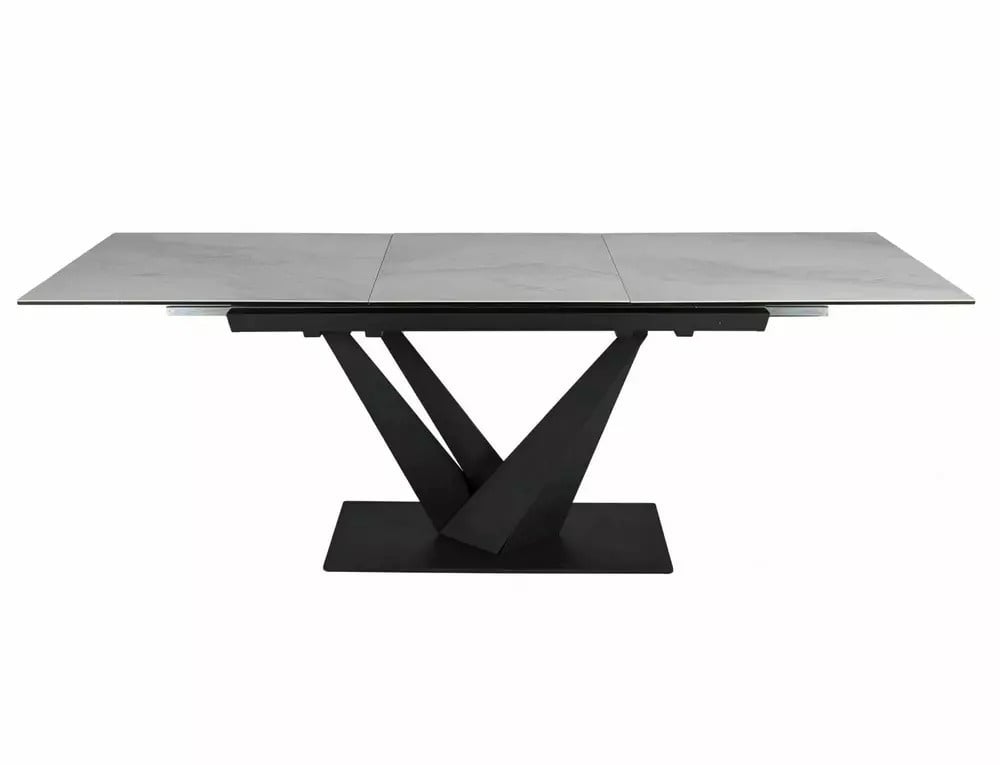 masa-extensibila-sorento-ceramic-nature-cloud-alb-negru-mat-l160-220175543 Tavolo allungabile Sorento Ceramic NATURE CLOUD bianco/nero opaco - L160-220 cm - immagine 1
